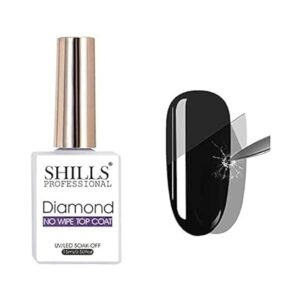 SHILLS PROFESSIONAL Uv Led Soak Off Diamond No Wipe Top Coat Gel Polish Clear 15 Ml