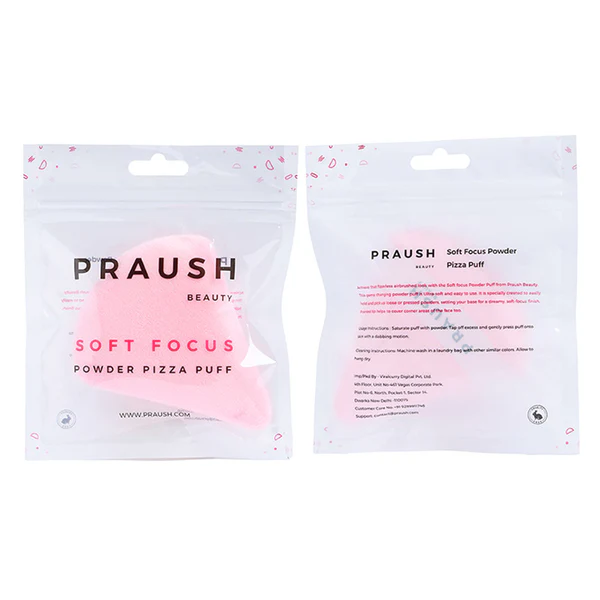 Praush Beauty Soft Focus Powder Pizza Puff | 1PC
