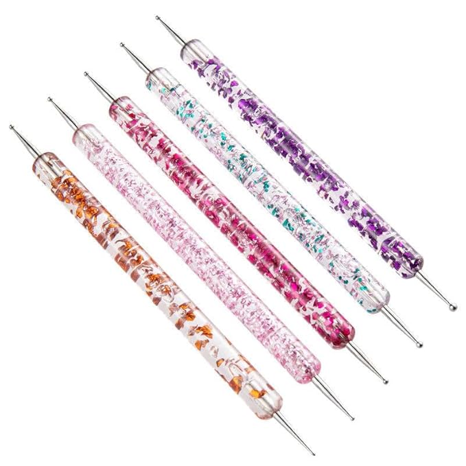 DOTTING TOOL PEN | GLITTER BODY | 5PCS