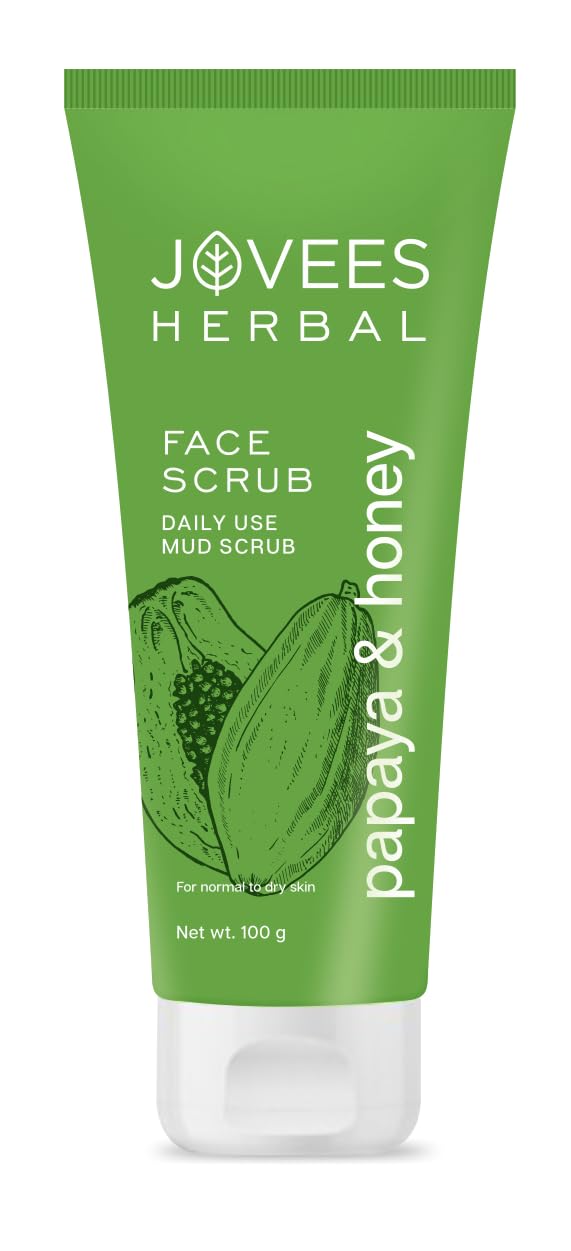Jovees Herbal Papaya & Honey Face Scrub For Normal To dry Skin | 100g