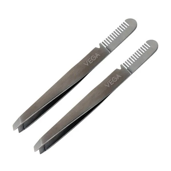 Vega 2 in 1 Brow Groomer and Tweezer – TWE-01
